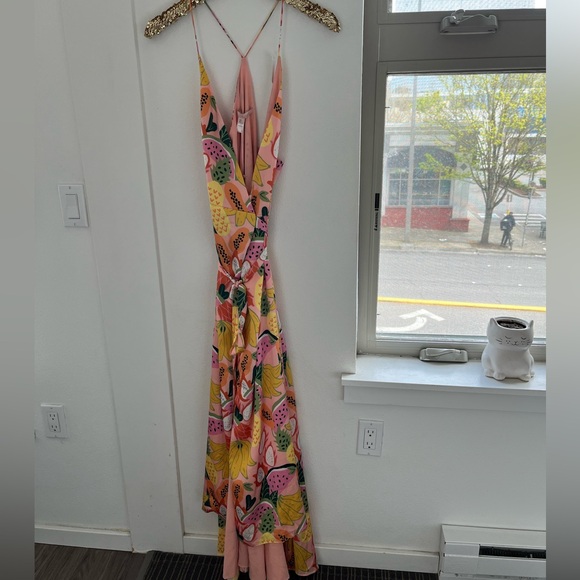 Hutch Fruit Print Wrap Dress NWT - Picture 1 of 4